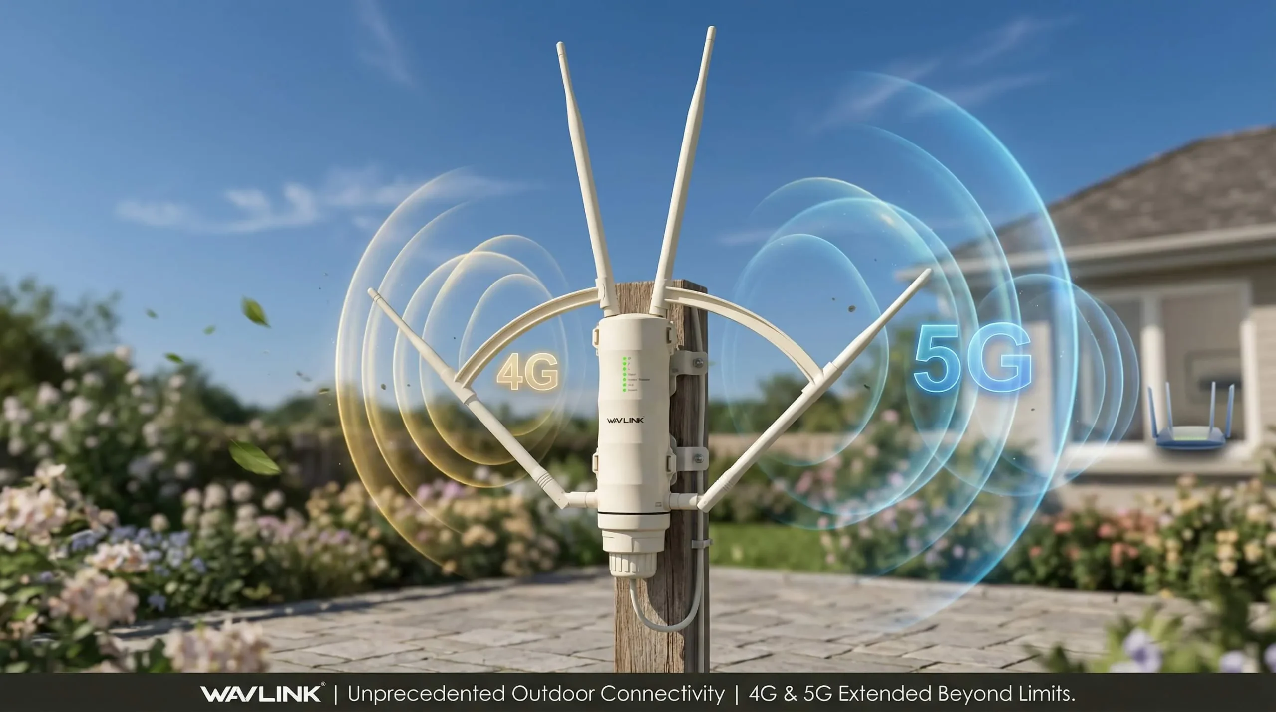 مقوى شبكة انترنت يدعم 5G - 4G يبث 200متر - Wav Link -Ac1200 - الصورة 2